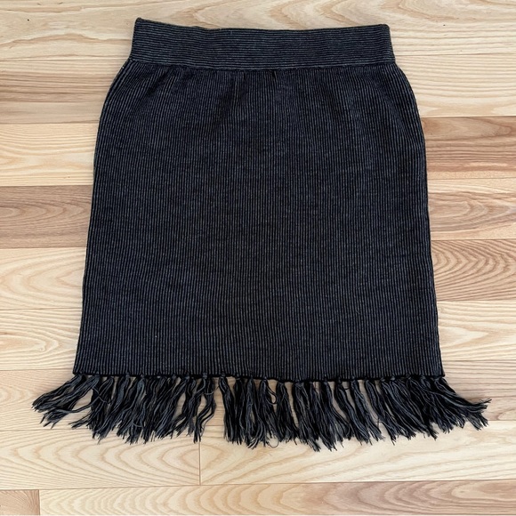 Wool Skirt with Fringe - Picture 2 of 2